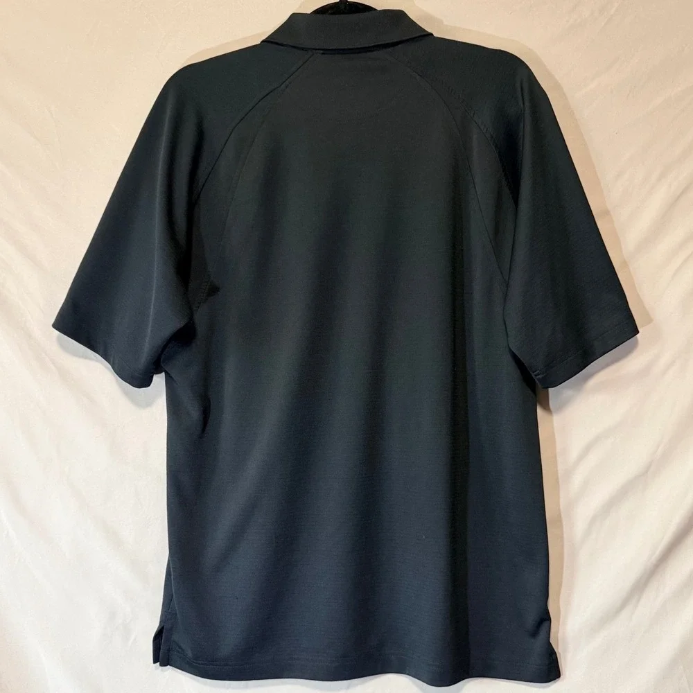 Greg Norman Play Dry Mens Polo Shirt Medium Black Microfiber Short Sleeve Golf - Picture 2 of 8